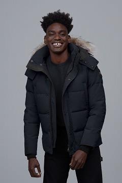 Chamarras Canada Goose Hombre Outlet - Wyndham Abrigos Black Label Azul Marino HF4960123